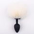 Sunfo - plug anal queue de lapin (noir-blanc)