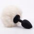 Sunfo - plug anal queue de lapin (noir-blanc)