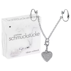 Bijoux Indiscrets - bijou intime strass cœur - argenté