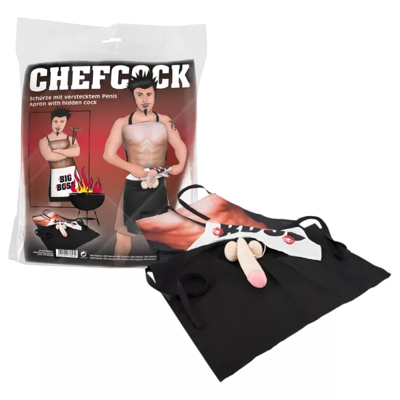 CHEFCOCK - tablier humoristique homme - motif pénis