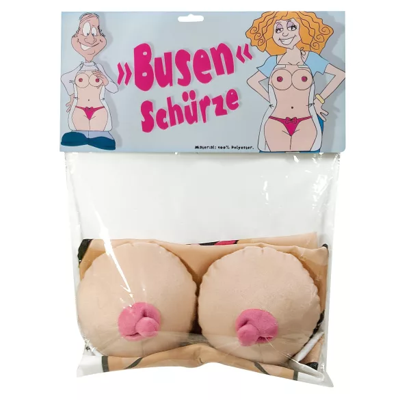 Tablier de cuisine cadeau érotique (avec seins en peluche)