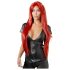Perruque longue extra rouge