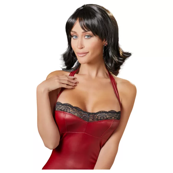 Cottelli - perruque droite noire pour femme, accessoire de déguisement