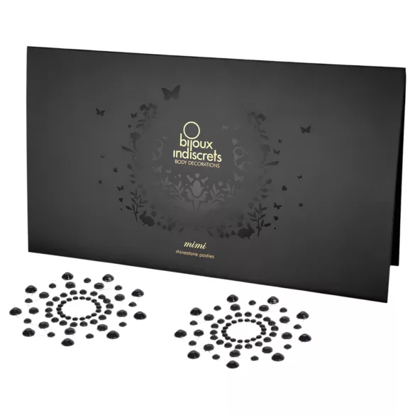 Brillant - pasties pour tétons strass noirs