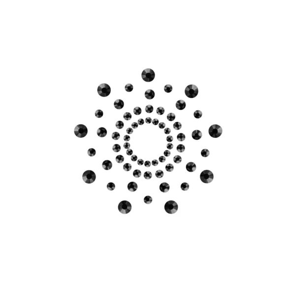 Brillant - pasties pour tétons strass noirs