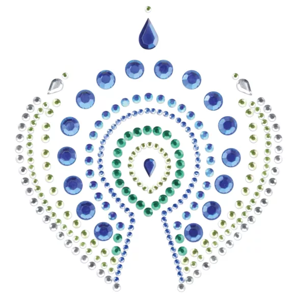 Ensemble de bijoux intimes scintillants - 3 pièces (bleu)