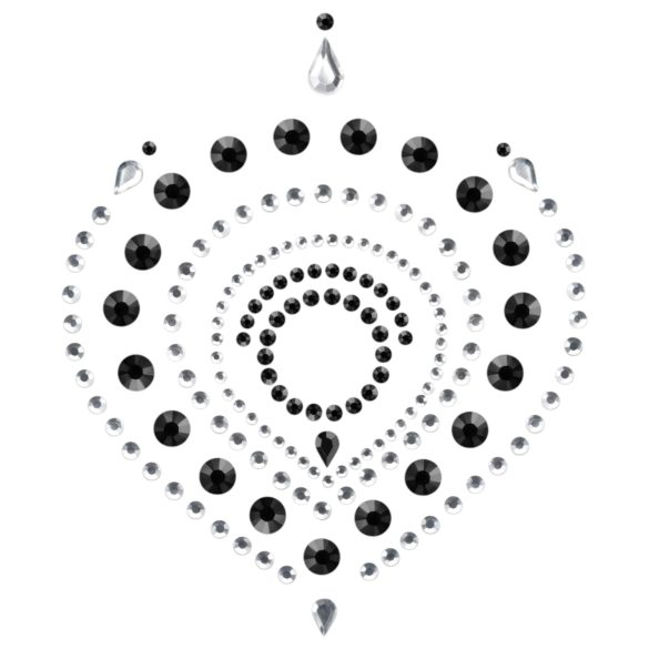 Diamants brillants - set bijoux intimes - 3 pièces - noir