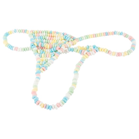 Sucre - tanga comestible femme - bonbons colorés