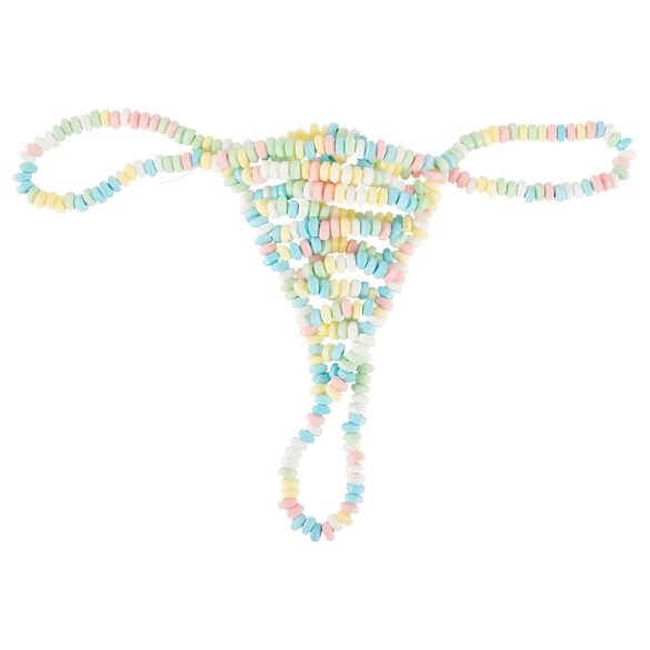 Sucre - tanga comestible femme - bonbons colorés