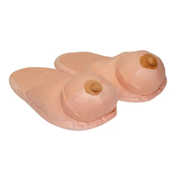 Chaussons seins - doux peluche - beige
