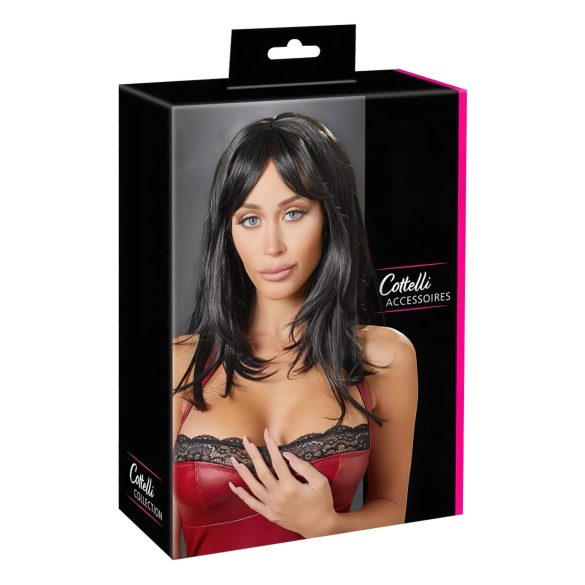 Cottelli - longue perruque noire