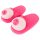 Chaussons en peluche rose - en forme de poitrine