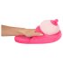 Chaussons en peluche rose - en forme de poitrine