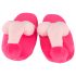 Pantoufles en peluche rose - en forme de pénis