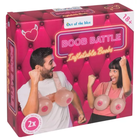 Boob Battle - poitrine gonflable à harnais - couleur chair