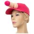 Casquette rose avec motif pénis
