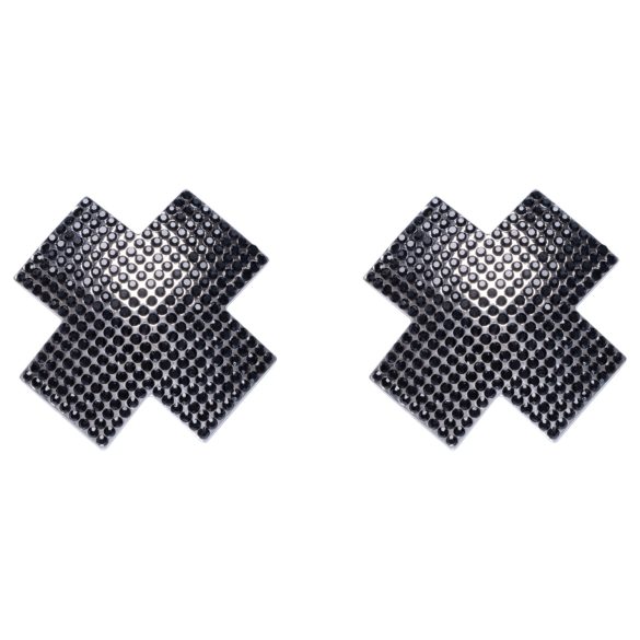 Cottelli - cache-tétons adhésifs X strass - noir