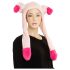 Bonnet amusant avec oreilles mobiles (rose)