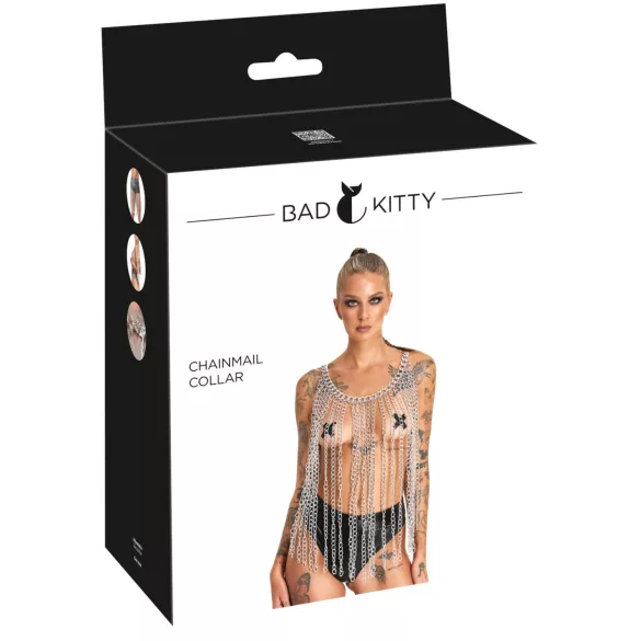 Bad Kitty - collier et ceinture à maillons (argent)