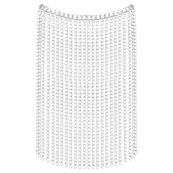 Bad Kitty - collier et ceinture à maillons (argent)