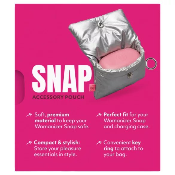 Womanizer Snap - pochette de rangement avec porte-clés (argent)