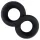 Pulselock Taur - double anneau pénien et testiculaire (noir) - 20 mm