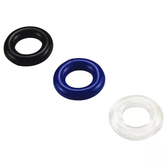 Pulselock Cirkl - set de 3 anneaux péniens en TPE (noir)