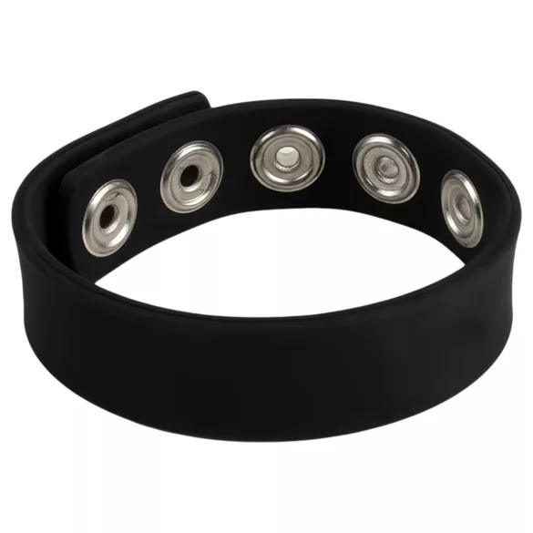Pulselock Forge - anneau pénien en silicone réglable à bouton-pression (noir) - 228 mm