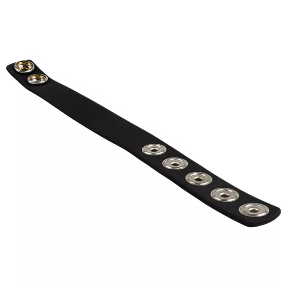 Pulselock Forge - anneau pénien en silicone réglable à bouton-pression (noir) - 228 mm