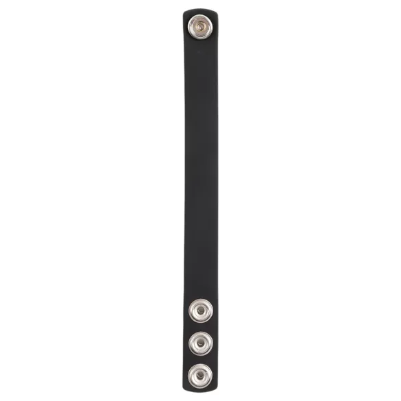 Pulselock Forge - anneau pénien en silicone réglable à bouton-pression (noir) - 200 mm