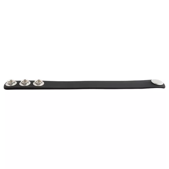 Pulselock Forge - anneau pénien en silicone réglable à bouton-pression (noir) - 200 mm