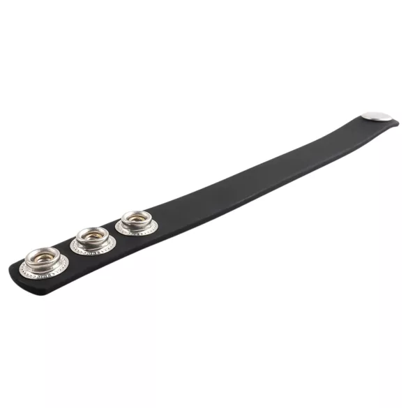 Pulselock Forge - anneau pénien en silicone réglable à bouton-pression (noir) - 200 mm