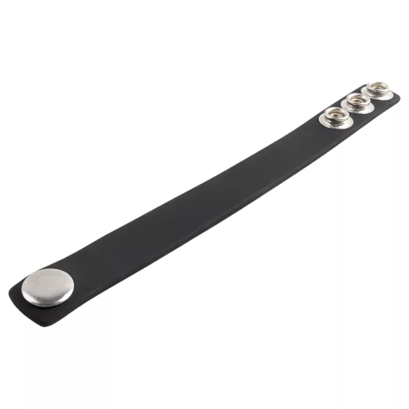 Pulselock Forge - anneau pénien en silicone réglable à bouton-pression (noir) - 200 mm