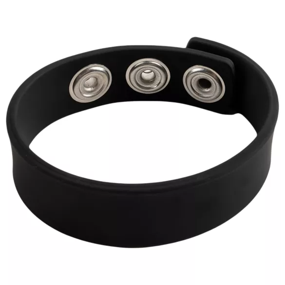 Pulselock Forge - anneau pénien en silicone réglable à bouton-pression (noir) - 200 mm