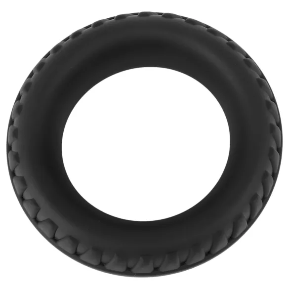 Pulselock Forge - anneau pénien en silicone à motif de bande de roulement (noir) - 35 mm