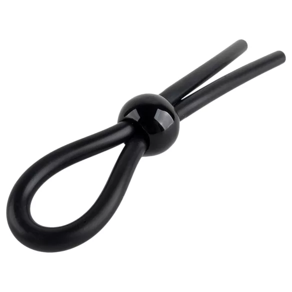 Pulselock Forge - anneau pénien lasso en silicone réglable (noir)