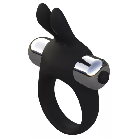 Pulselock Vantr - anneau pénien vibrant avec stimulateur en forme de lapin (noir) - 30 mm