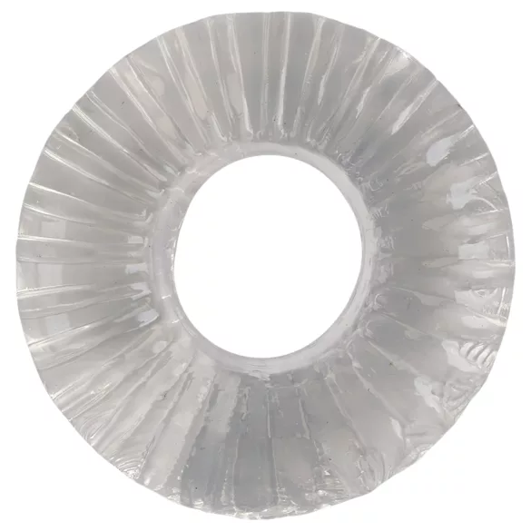 Pulselock Cocktura - anneau pénien nervuré en TPE (transparent) - 19 mm