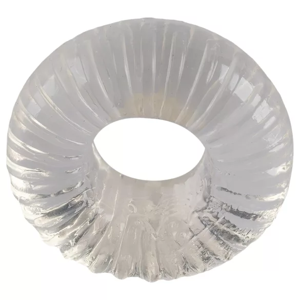 Pulselock Cocktura - anneau pénien nervuré en TPE (transparent) - 19 mm