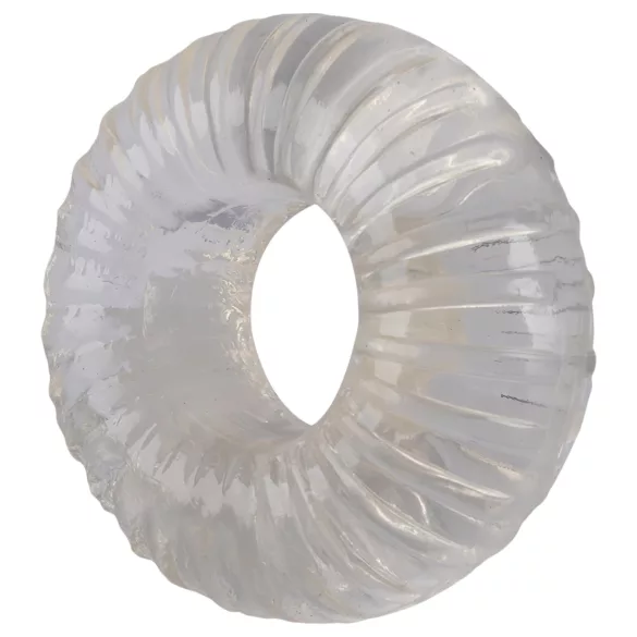 Pulselock Cocktura - anneau pénien nervuré en TPE (transparent) - 19 mm