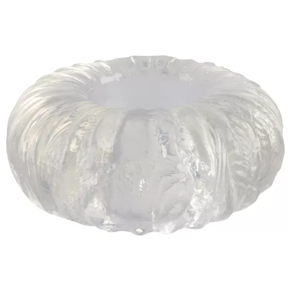 Pulselock Cocktura - anneau pénien nervuré en TPE (transparent) - 19 mm