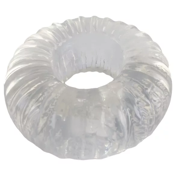 Pulselock Cocktura - anneau pénien nervuré en TPE (transparent) - 19 mm