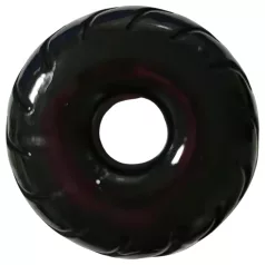   Pulselock Forge - anneau pénien en TPE noir à motif de roue (19 mm)