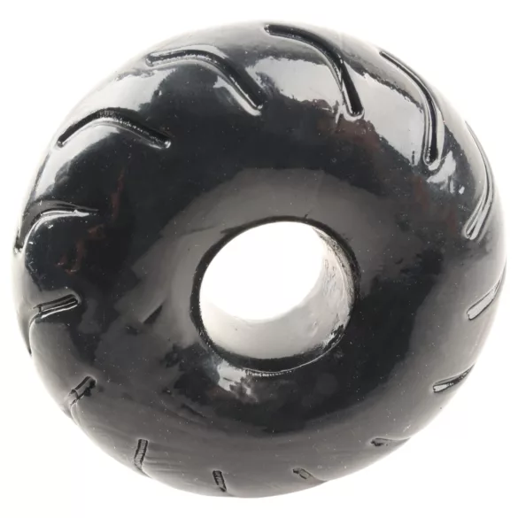 Pulselock Forge - anneau pénien en TPE noir à motif de roue (19 mm)