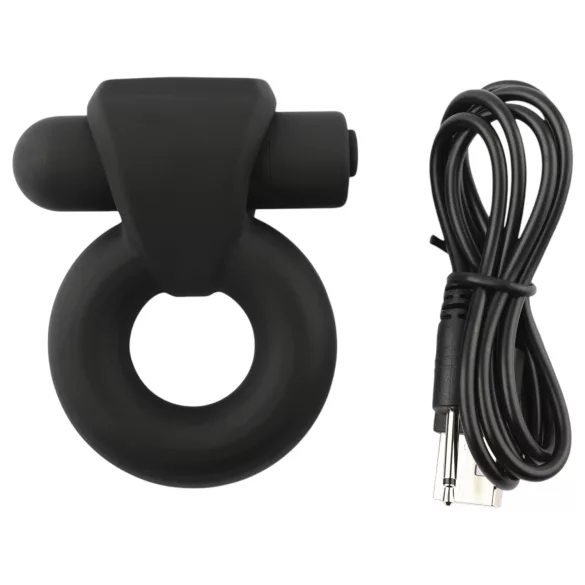 Pulselock Vantr - anneau pénien vibrant rechargeable (noir) - 25 mm
