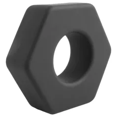   Pulselock Forge - anneau pénien en silicone en forme d’écrou (noir) - 22 mm