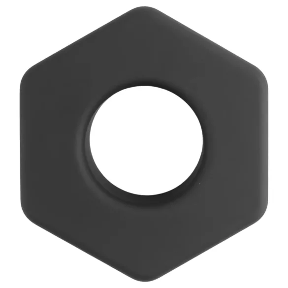 Pulselock Forge - anneau pénien en silicone en forme d’écrou (noir) - 22 mm