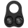 Pulselock Taur - anneau testiculaire en silicone avec billes lestées (noir)