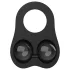Pulselock Taur - anneau testiculaire en silicone avec billes lestées (noir)