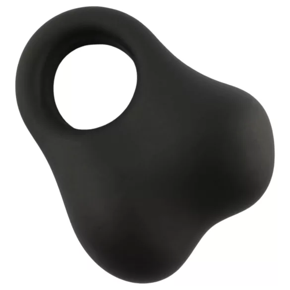 Pulselock Taur - anneau testiculaire en silicone avec billes lestées (noir)